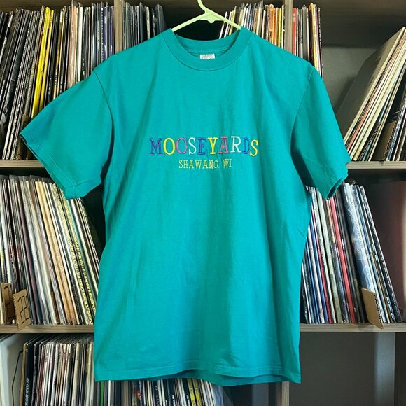 Vintage Mooseyards Shawano Wisconsin Embroidered Shirt Women's Large 90s 2000s - Picture 7 of 7